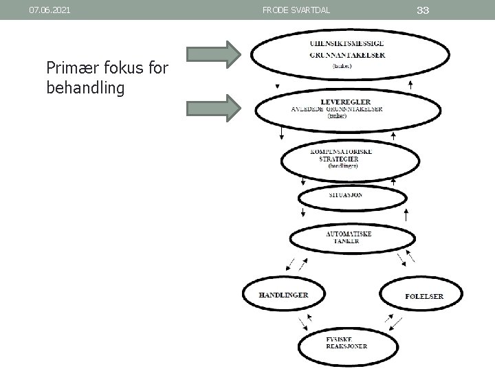 07. 06. 2021 Primær fokus for behandling FRODE SVARTDAL 33 