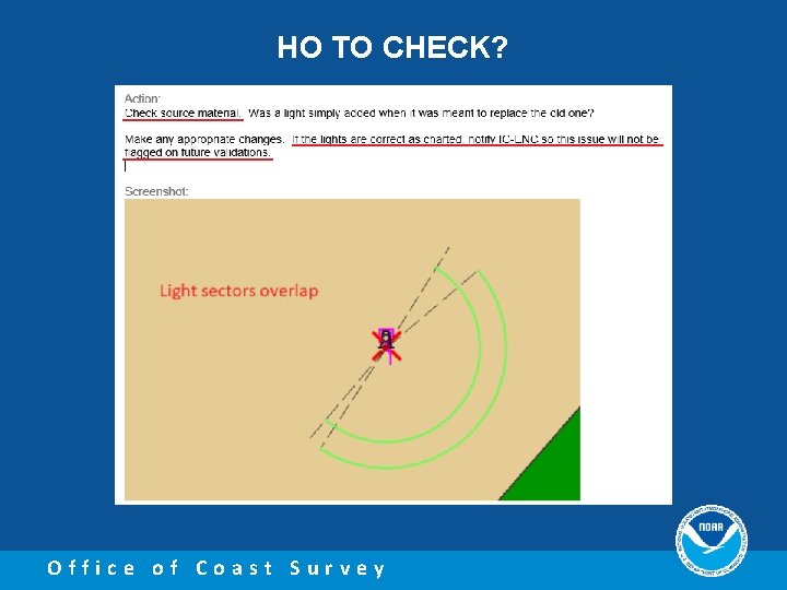 HO TO CHECK? Elements of a Validation Report Office of Coast Survey 