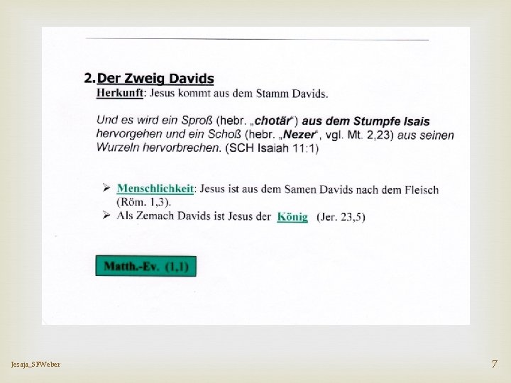Jesaja_SFWeber 7 