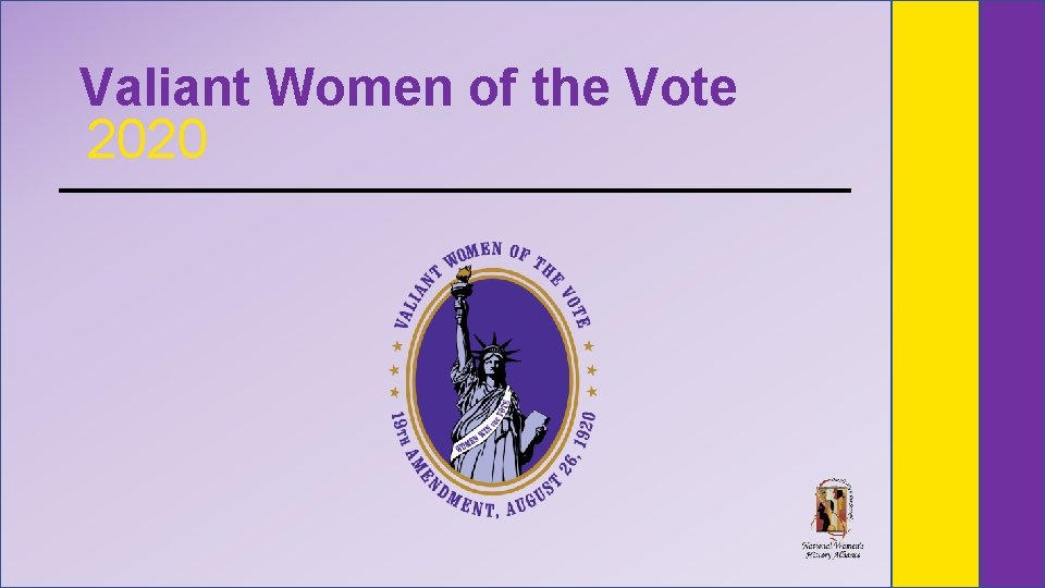 Valiant Women of the Vote 2020 