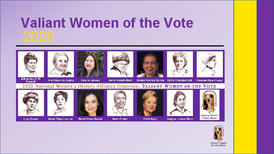 Valiant Women of the Vote 2020 