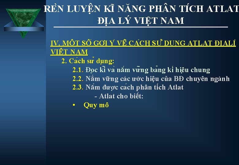 RE N LUYÊ N KI NĂNG PH N TI CH ATLAT ĐỊA LÝ VIỆT