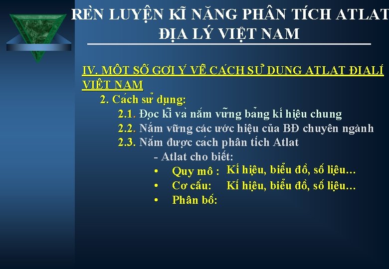 RE N LUYÊ N KI NĂNG PH N TI CH ATLAT ĐỊA LÝ VIỆT