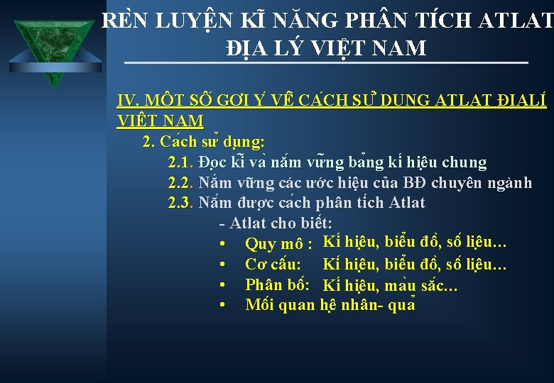 RE N LUYÊ N KI NĂNG PH N TI CH ATLAT ĐỊA LÝ VIỆT