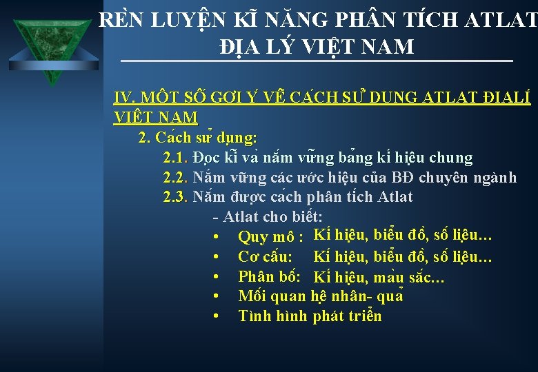 RE N LUYÊ N KI NĂNG PH N TI CH ATLAT ĐỊA LÝ VIỆT