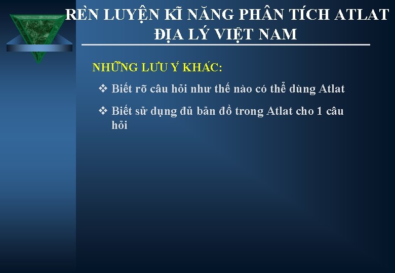 RE N LUYÊ N KI NĂNG PH N TI CH ATLAT ĐỊA LÝ VIỆT