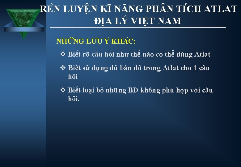 RE N LUYÊ N KI NĂNG PH N TI CH ATLAT ĐỊA LÝ VIỆT