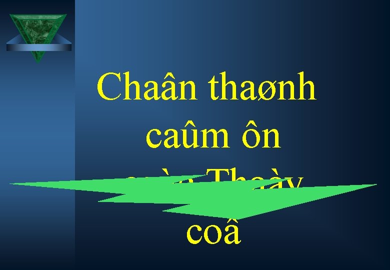 Chaân thaønh caûm ôn caùc Thaày coâ 