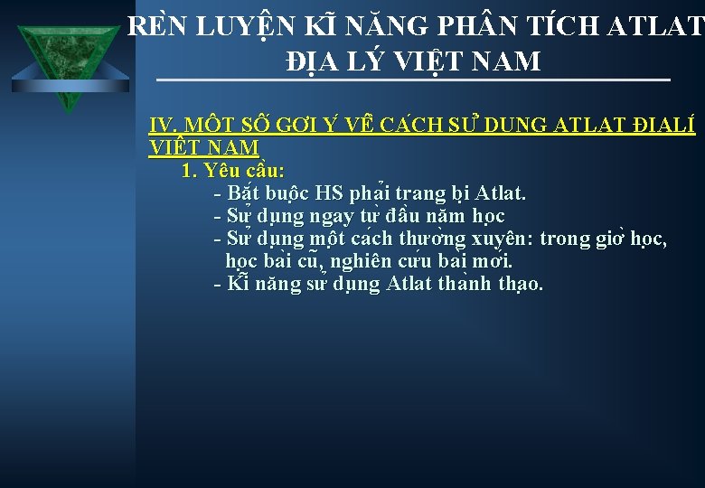 RE N LUYÊ N KI NĂNG PH N TI CH ATLAT ĐỊA LÝ VIỆT