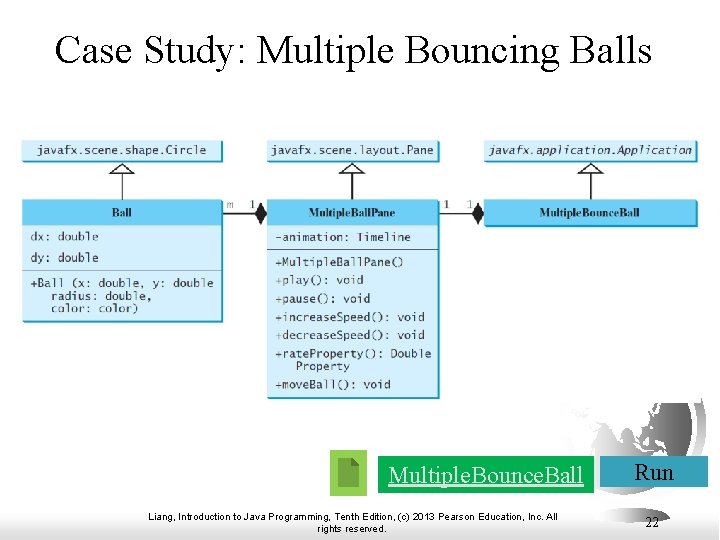 Case Study: Multiple Bouncing Balls Multiple. Bounce. Ball Liang, Introduction to Java Programming, Tenth