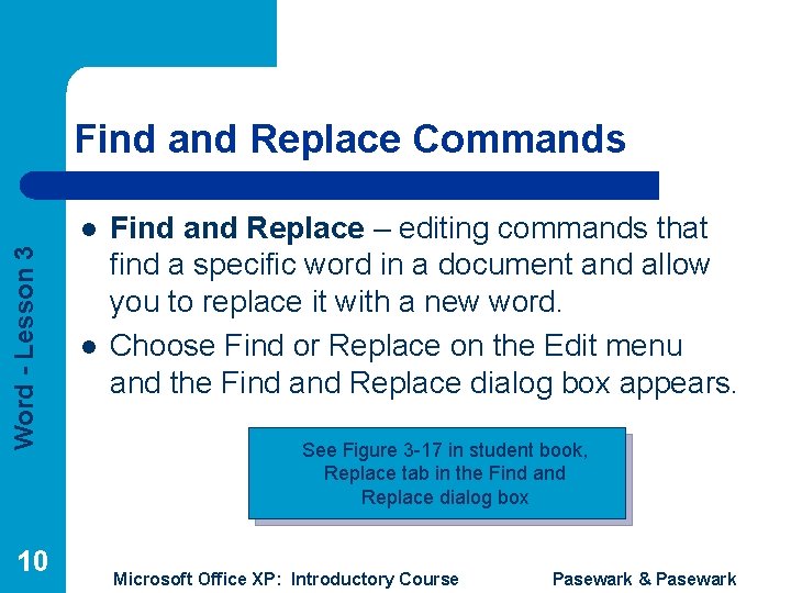 Find and Replace Commands Word - Lesson 3 l 10 l Find and Replace