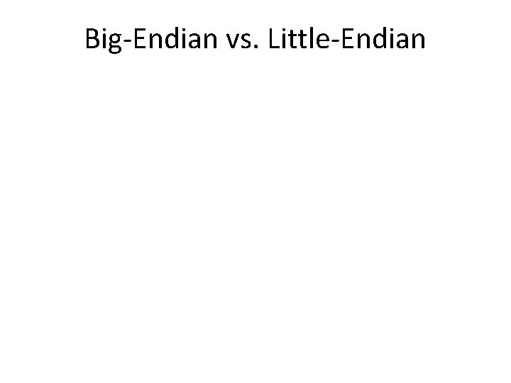 Big-Endian vs. Little-Endian 