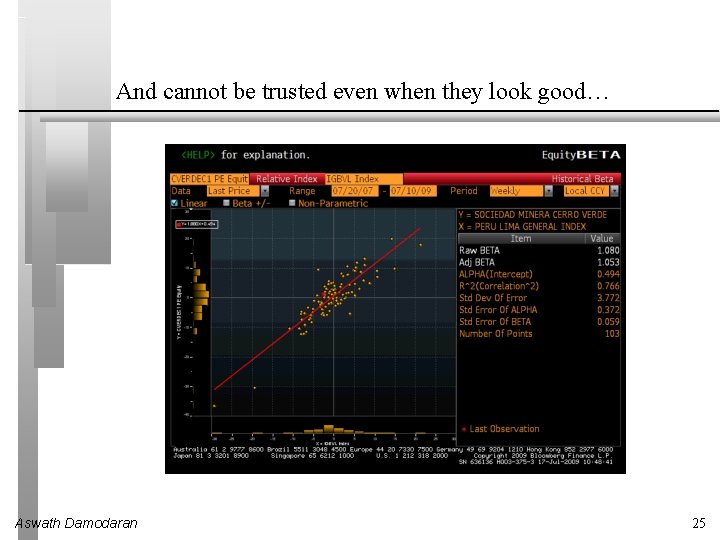 And cannot be trusted even when they look good… Aswath Damodaran 25 