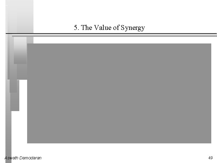 5. The Value of Synergy Aswath Damodaran 49 