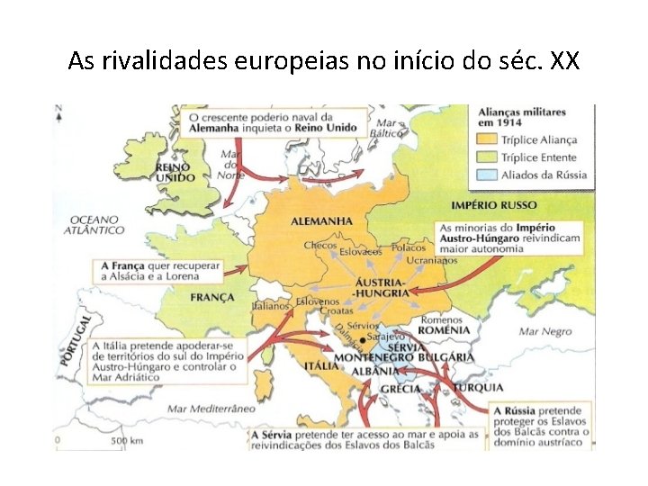 As rivalidades europeias no início do séc. XX 