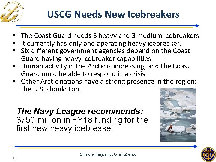 USCG Needs New Icebreakers • The Coast Guard needs 3 heavy and 3 medium