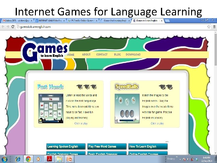 Internet Games for Language Learning 