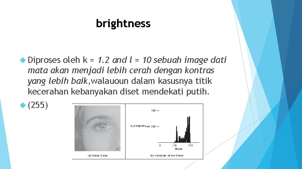 brightness Diproses oleh k = 1. 2 and l = 10 sebuah image dati