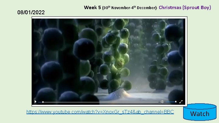 08/01/2022 Week 5 (30 th November-4 th December)- Christmas (Sprout Boy) https: //www. youtube.