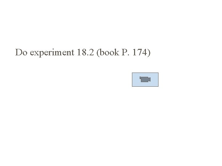 Do experiment 18. 2 (book P. 174) 