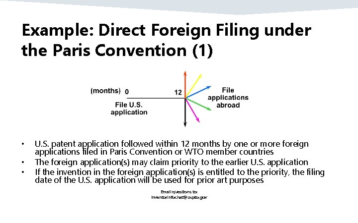 Example: Direct Foreign Filing under the Paris Convention (1) • • • U. S. Example: Direct Foreign Filing under the Paris Convention (1) • • • U. S.