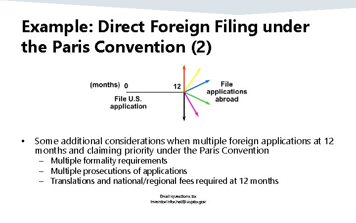 Example: Direct Foreign Filing under the Paris Convention (2) • Some additional considerations when Example: Direct Foreign Filing under the Paris Convention (2) • Some additional considerations when