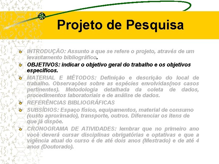 Projeto de Pesquisa INTRODUÇÃO: Assunto a que se refere o projeto, através de um Projeto de Pesquisa INTRODUÇÃO: Assunto a que se refere o projeto, através de um