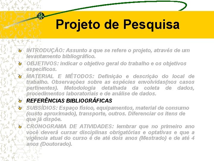 Projeto de Pesquisa INTRODUÇÃO: Assunto a que se refere o projeto, através de um Projeto de Pesquisa INTRODUÇÃO: Assunto a que se refere o projeto, através de um