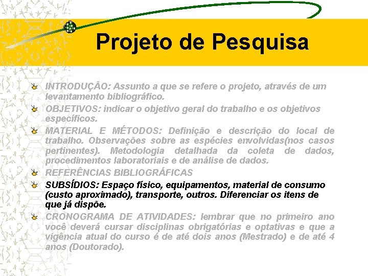 Projeto de Pesquisa INTRODUÇÃO: Assunto a que se refere o projeto, através de um Projeto de Pesquisa INTRODUÇÃO: Assunto a que se refere o projeto, através de um