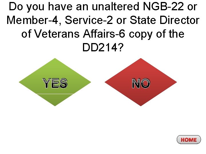 Do you have an unaltered NGB-22 or Member-4, Service-2 or State Director of Veterans