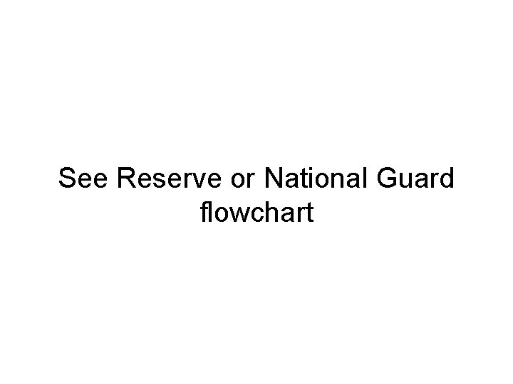 See Reserve or National Guard flowchart 
