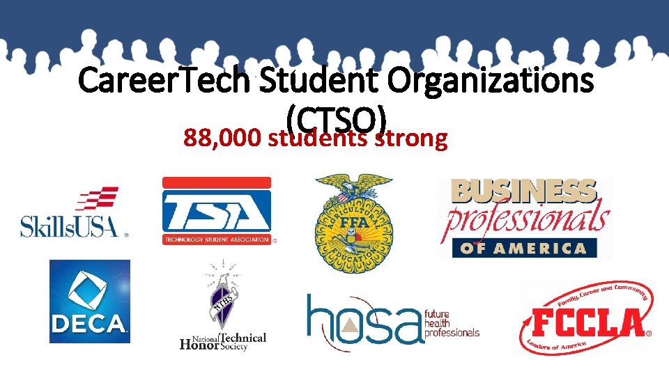 Career. Tech Student Organizations (CTSO) 88, 000 students strong 