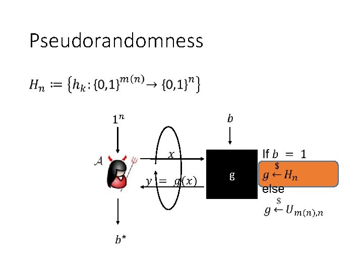 Pseudorandomness • g 