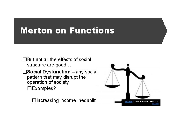 Merton on Functions �But not all the effects of social structure are good… �Social