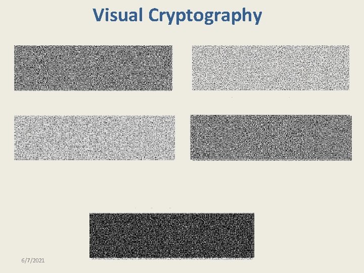 Visual Cryptography 6/7/2021 