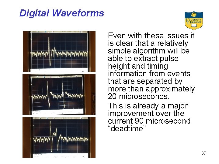 Digital Waveforms Even with these issues it is clear that a relatively simple algorithm
