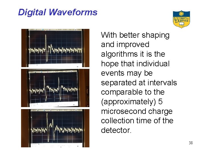 Digital Waveforms With better shaping and improved algorithms it is the hope that individual