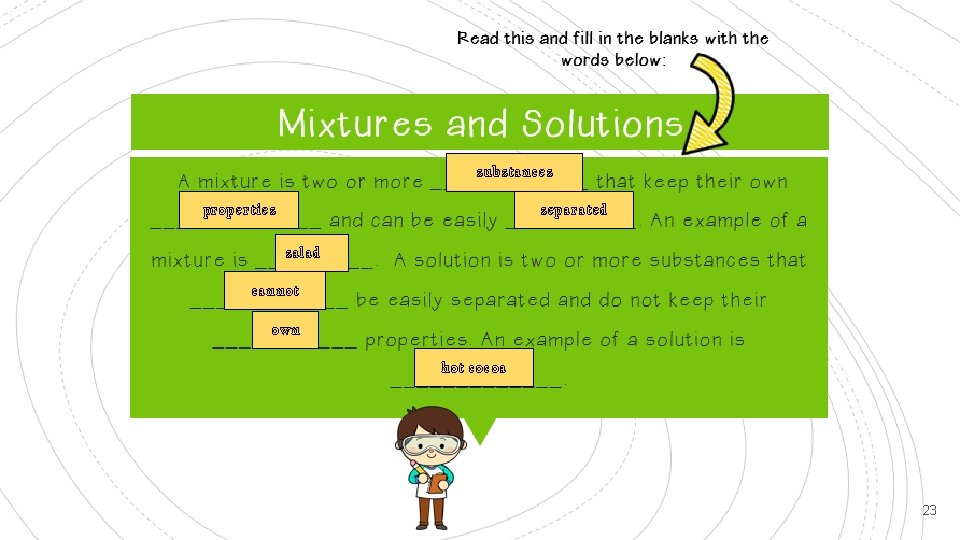 substances properties separated salad cannot own hot cocoa 23 