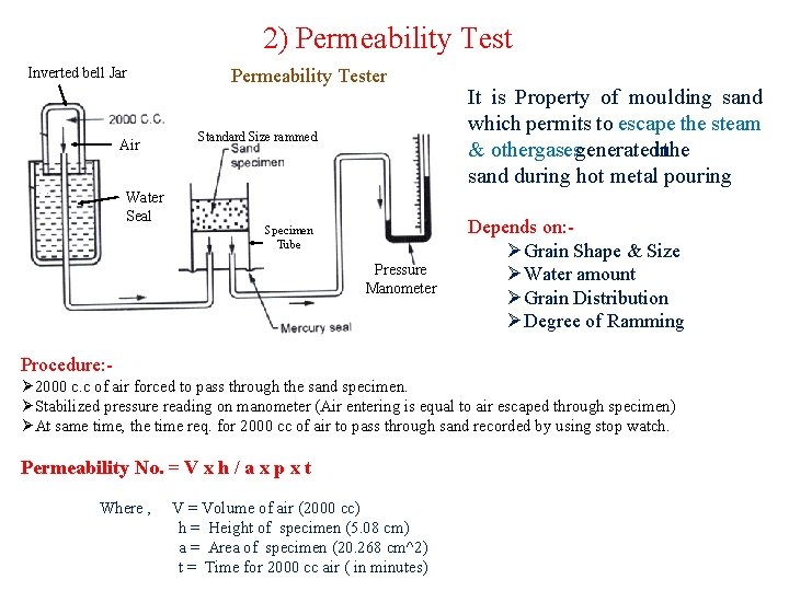 2) Permeability Test Inverted bell Jar Air Water Seal Permeability Tester Standard Size rammed
