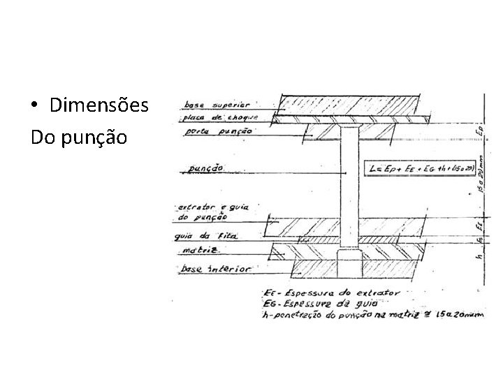  • Dimensões Do punção 