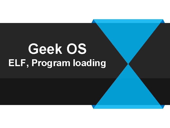 Geek OS ELF, Program loading 
