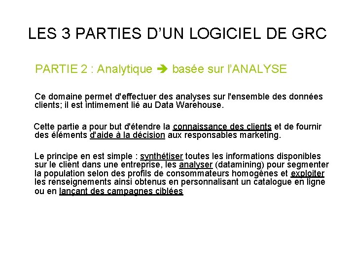 LES 3 PARTIES D’UN LOGICIEL DE GRC PARTIE 2 : Analytique basée sur l’ANALYSE