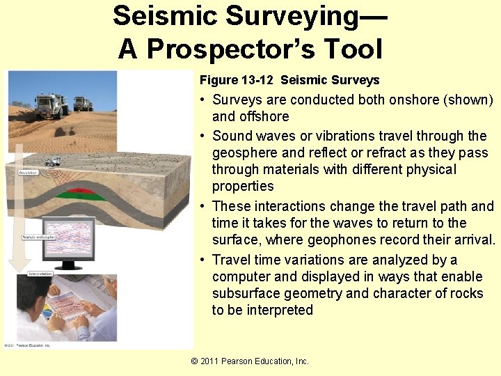 Seismic Surveying— A Prospector’s Tool Figure 13 -12 Seismic Surveys • Surveys are conducted