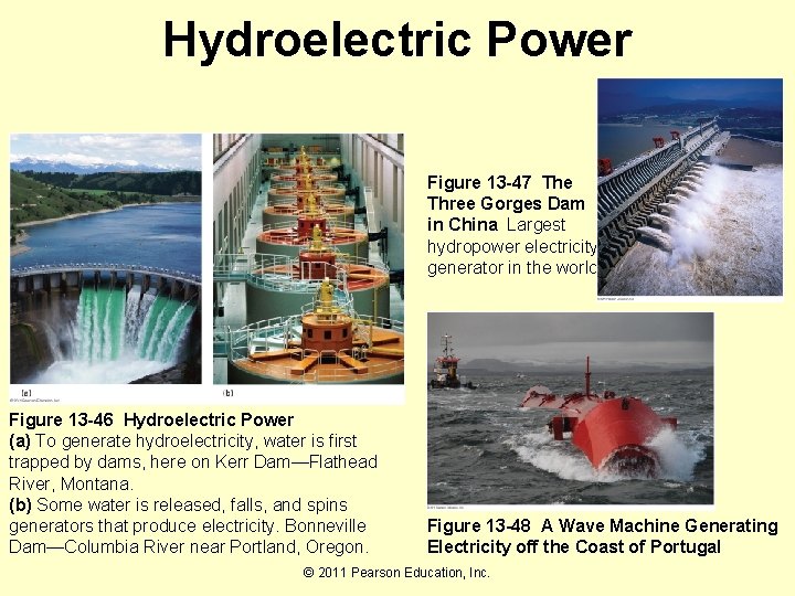 Hydroelectric Power Figure 13 -47 The Three Gorges Dam in China Largest hydropower electricity