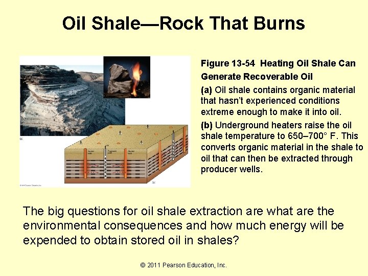 Oil Shale—Rock That Burns Figure 13 -54 Heating Oil Shale Can Generate Recoverable Oil