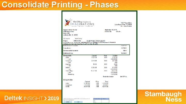 Consolidate Printing - Phases 