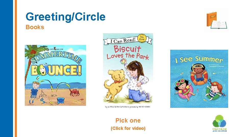 Greeting/Circle Books Pick one (Click for video) 