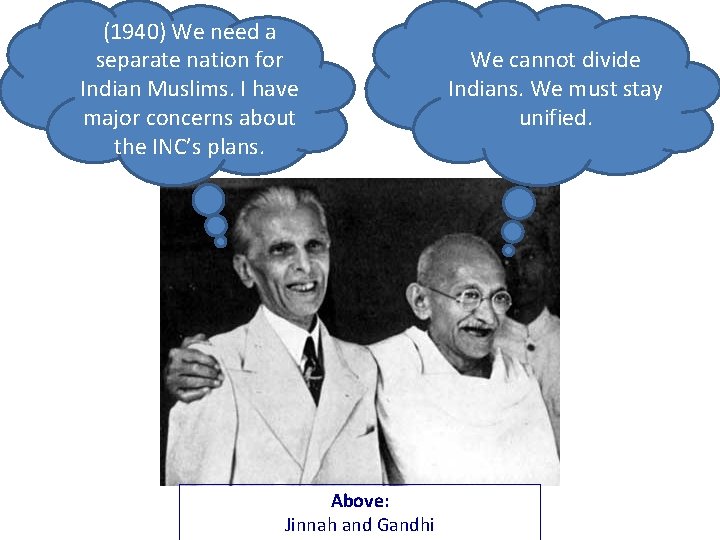 (1940) We need a separate nation for Indian Muslims. I have major concerns about