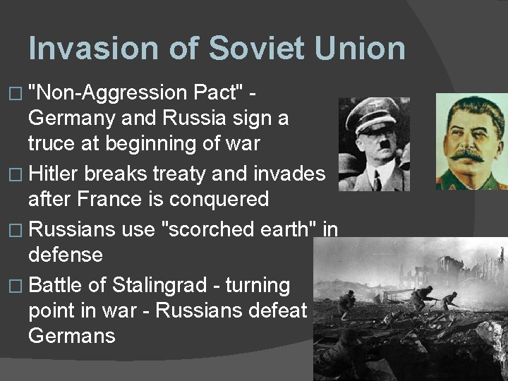 Invasion of Soviet Union � "Non-Aggression Pact" Germany and Russia sign a truce at Invasion of Soviet Union � "Non-Aggression Pact" Germany and Russia sign a truce at