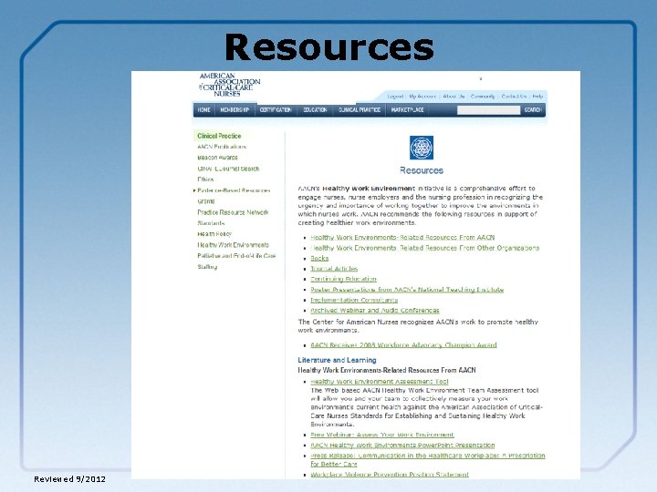 Resources Akfj Reviewed 9/2012 